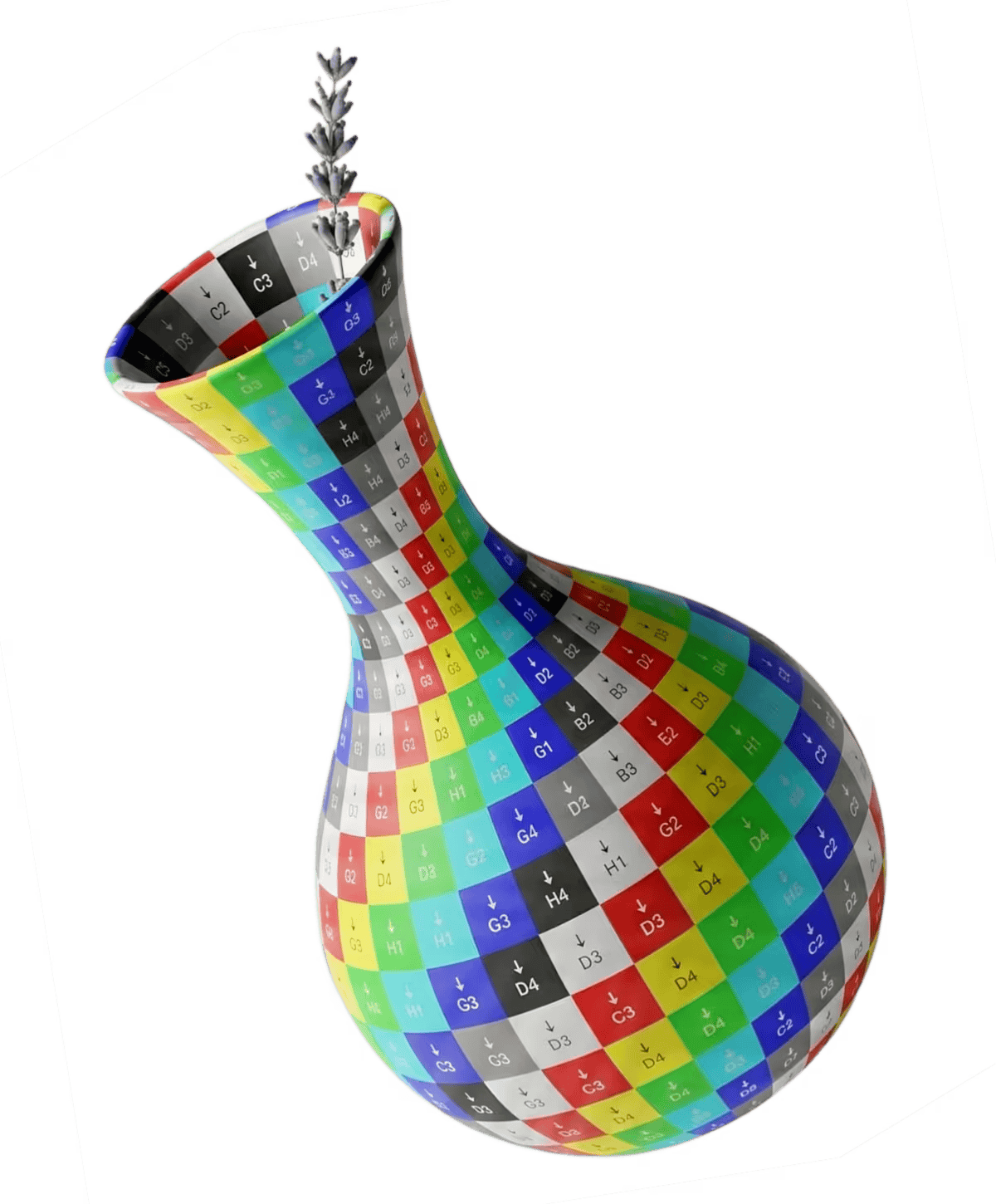 Colorful sculptural vase series